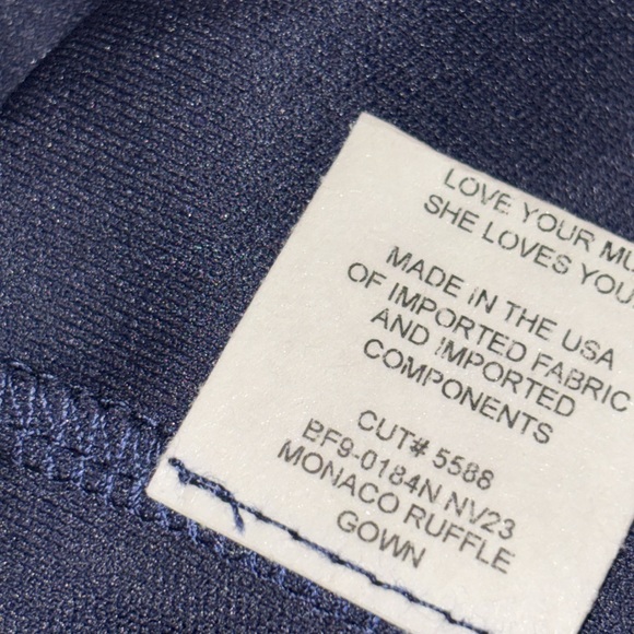 Show Me Your Mumu Weddings ~ Monaco Ruffle Gown in Rich Navy Crepe - Picture 10 of 12